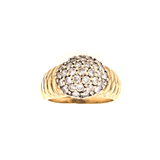 Pre Owned 9ct Diamond Cluster Ring ZX41
